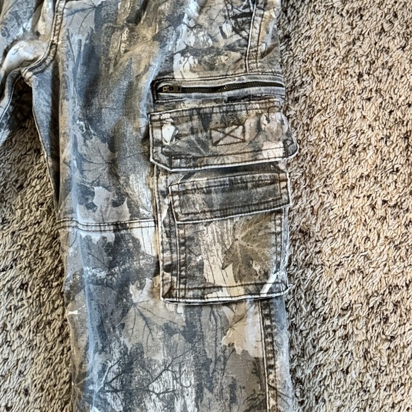 Hollister Y2K Camo Cargo Pants Men's 29x30 (29x27) Loose Fit Utility Zipper - Picture 7 of 16